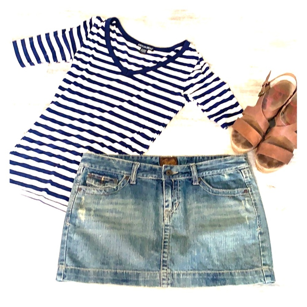 Aeropostale blue jean skirt